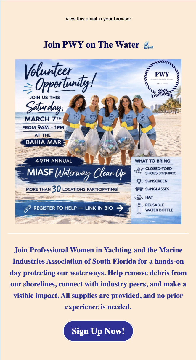Join PWY on the Water waterway cleanup email campaign