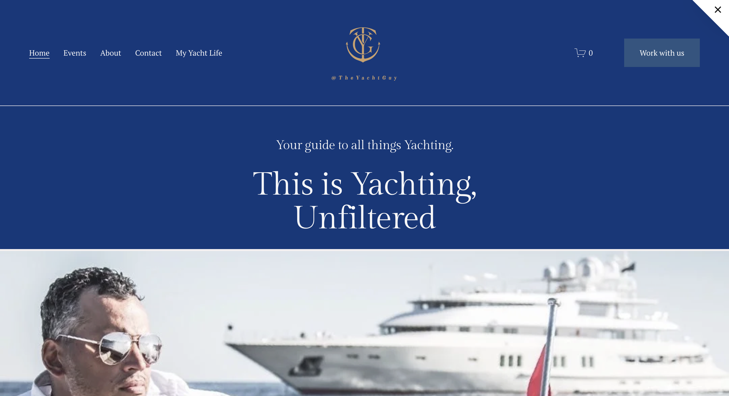 The Yacht Guy homepage before redesign