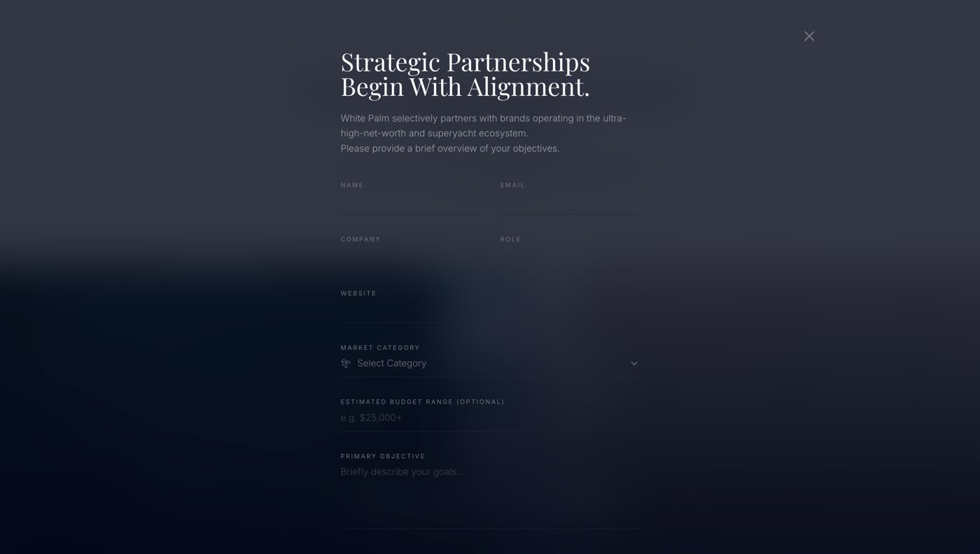 White Palm partnership consultation form